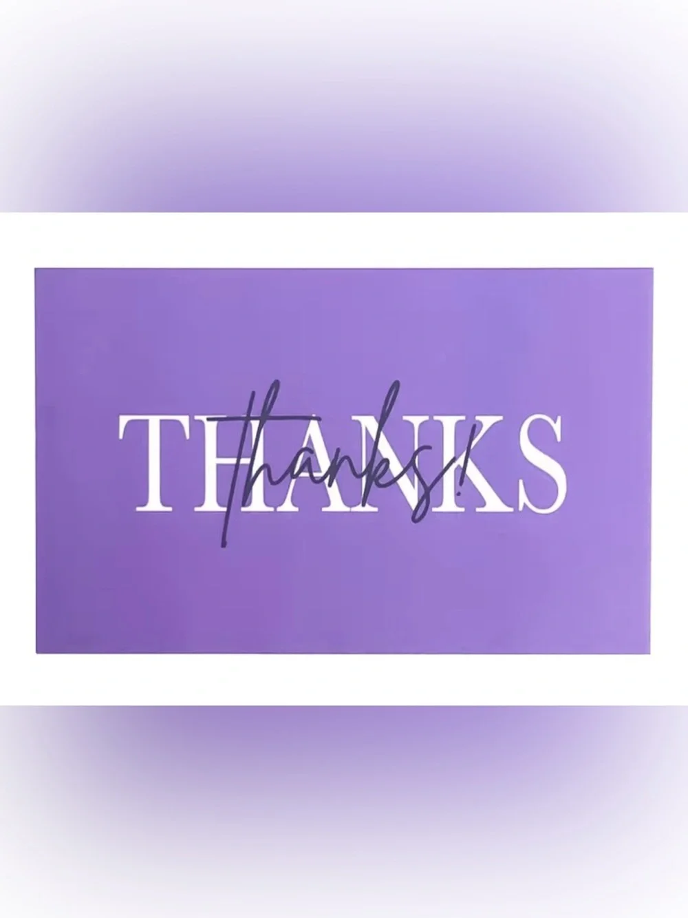 BUSINESS THANK YOU CARDS/DOUBLE-SIDED/20-COUNT/NWT